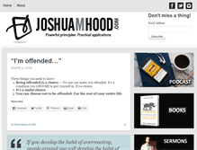 Tablet Screenshot of joshuamhood.com